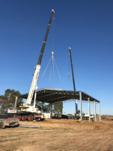 Roof only hay shed lift