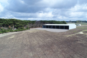 Machinery shed with well prepared site