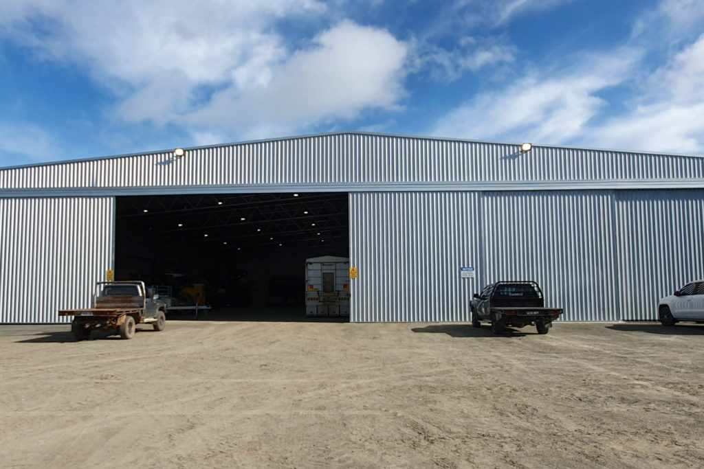 Machinery Shed with sliding doors
