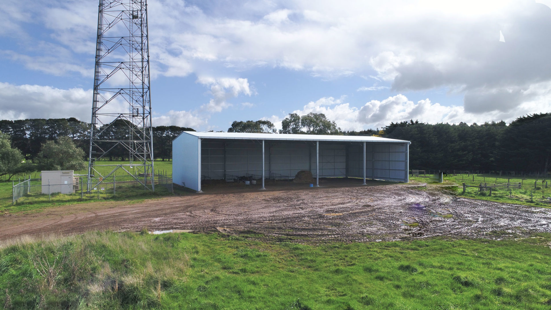 building a shed near a powerline