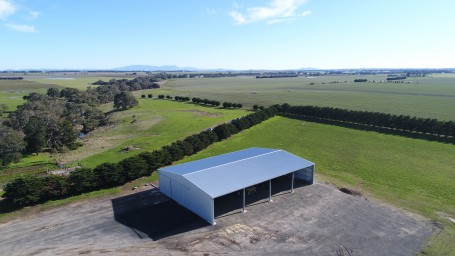 Machinery shed drone photo