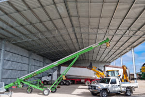 Five bay machinery shed with open web truss