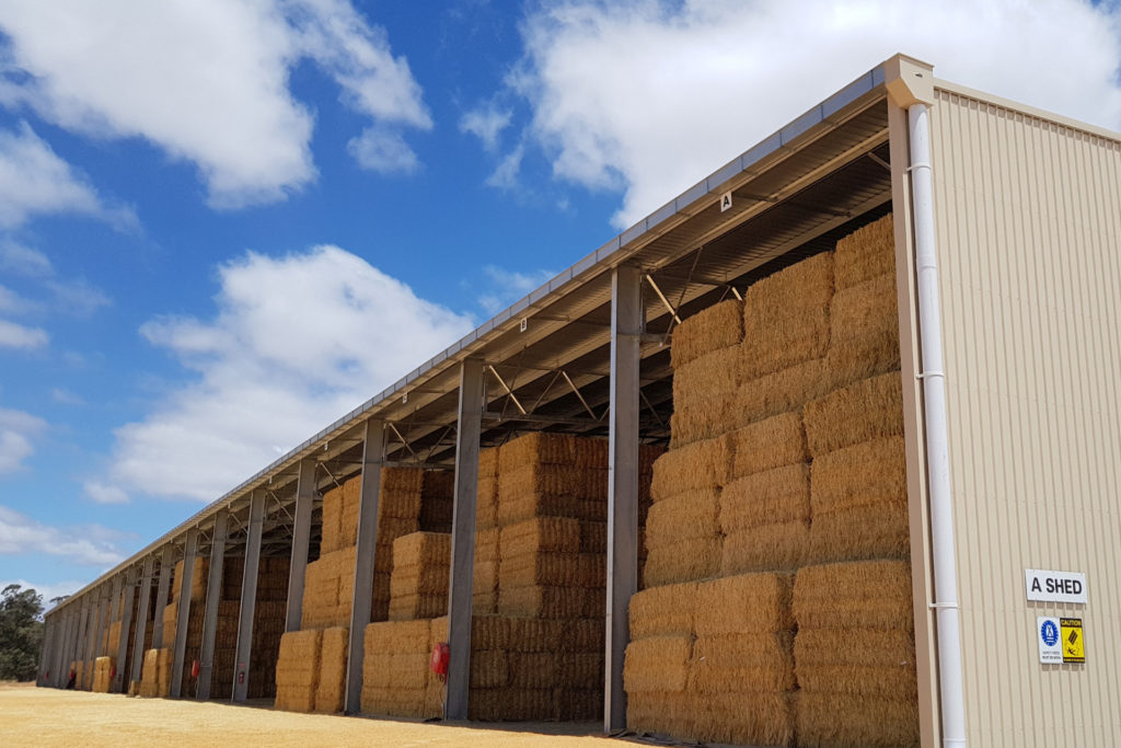 Gilmac export hay storage shed