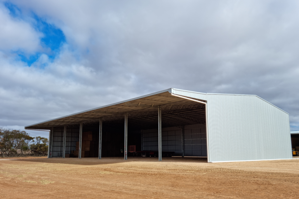 24 metre span hay storage shed