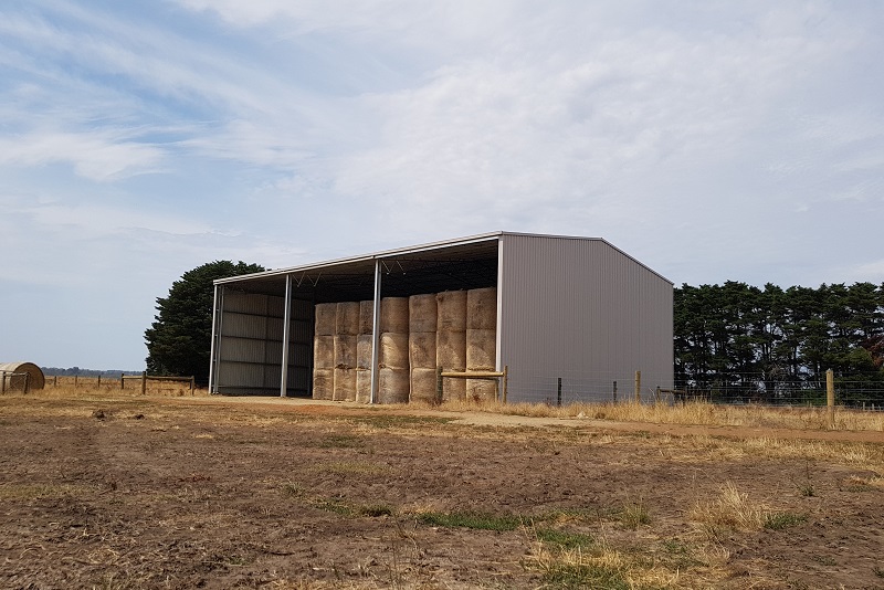 You are currently viewing 15m (W) x 24m (L) x 6m (H) Open front hay shed
