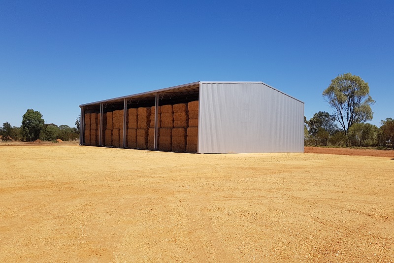 You are currently viewing 21m (W) x 36m (L) x 6.5m (H) open front hay shed