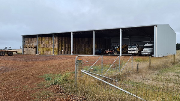 You are currently viewing A 48m x 24m hay and machinery storage shed
