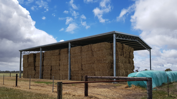You are currently viewing A 24m x 15m roof only hay shed