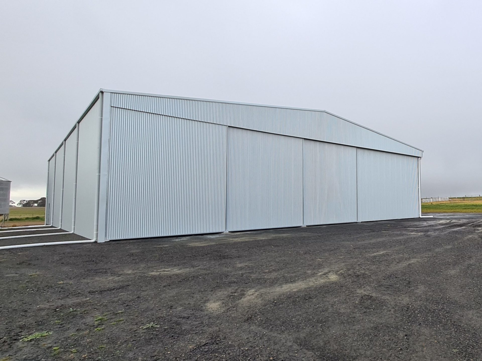 enclosed machinery shed