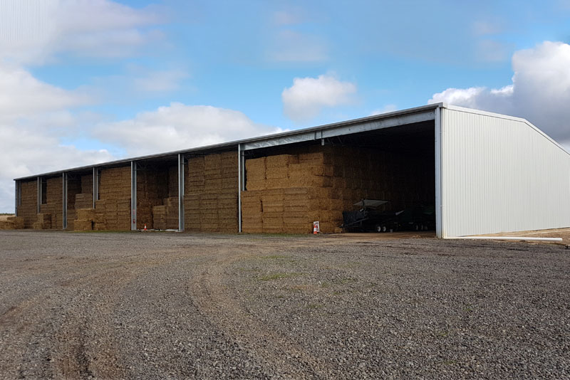 You are currently viewing 30m (W) x 68m (L) x 7.5m (H) open front hay shed