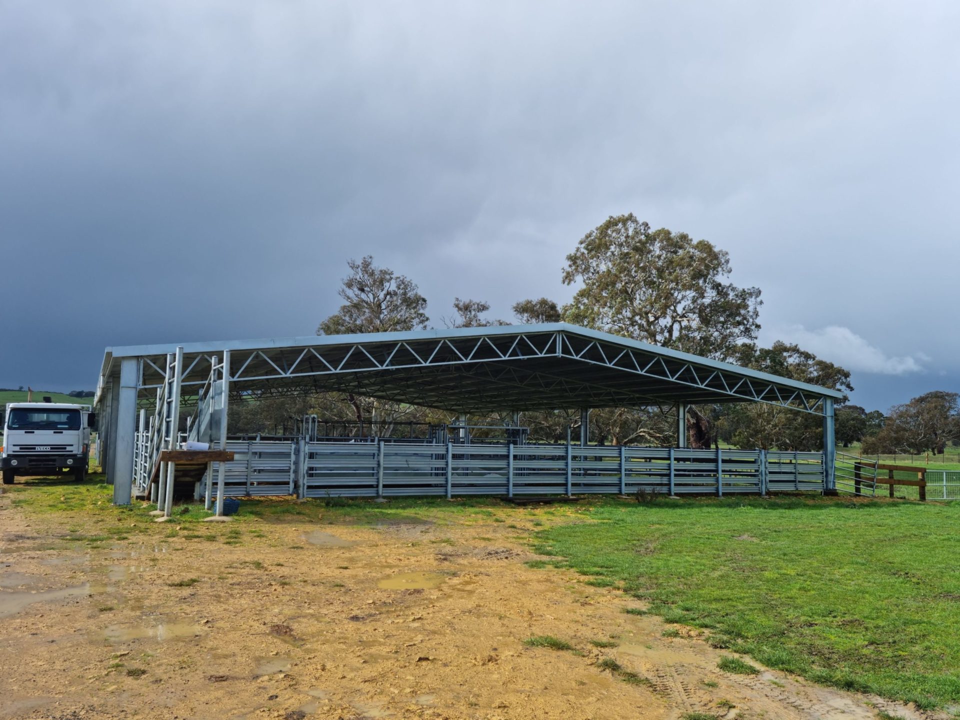 You are currently viewing 32m x 24m x 3.5m cattle yard cover