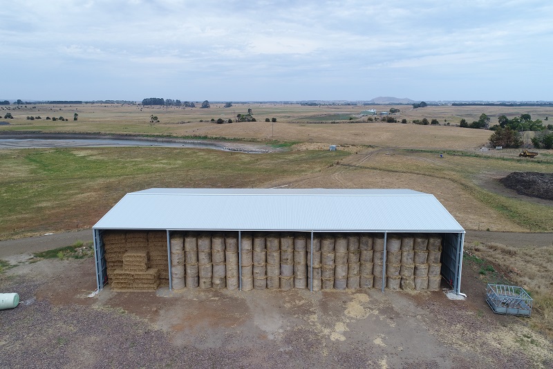 You are currently viewing 18m (W) x 40m (L) x 6m (H) open front hay shed