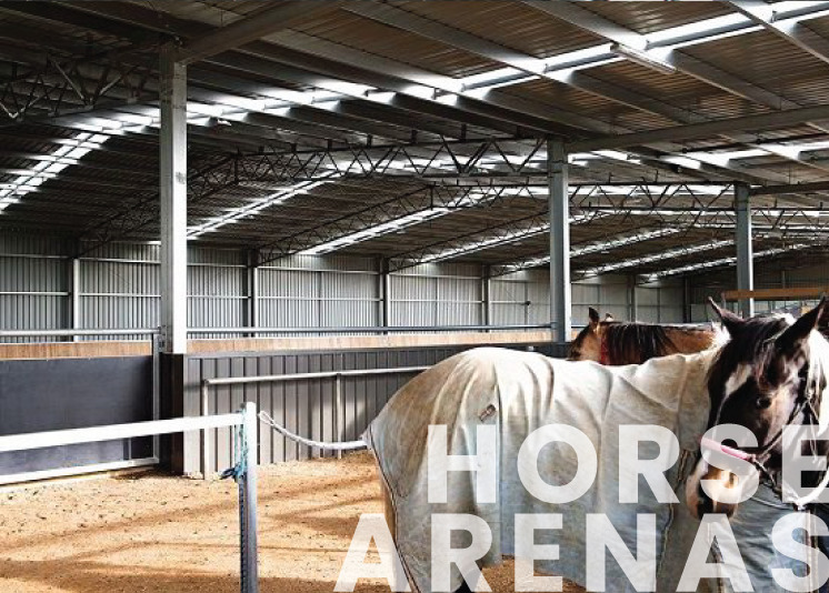 horse arena and equine sheds