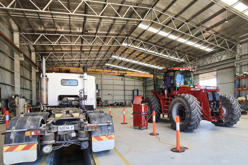 Gantry Crane Fitted Farm Workshop Shed