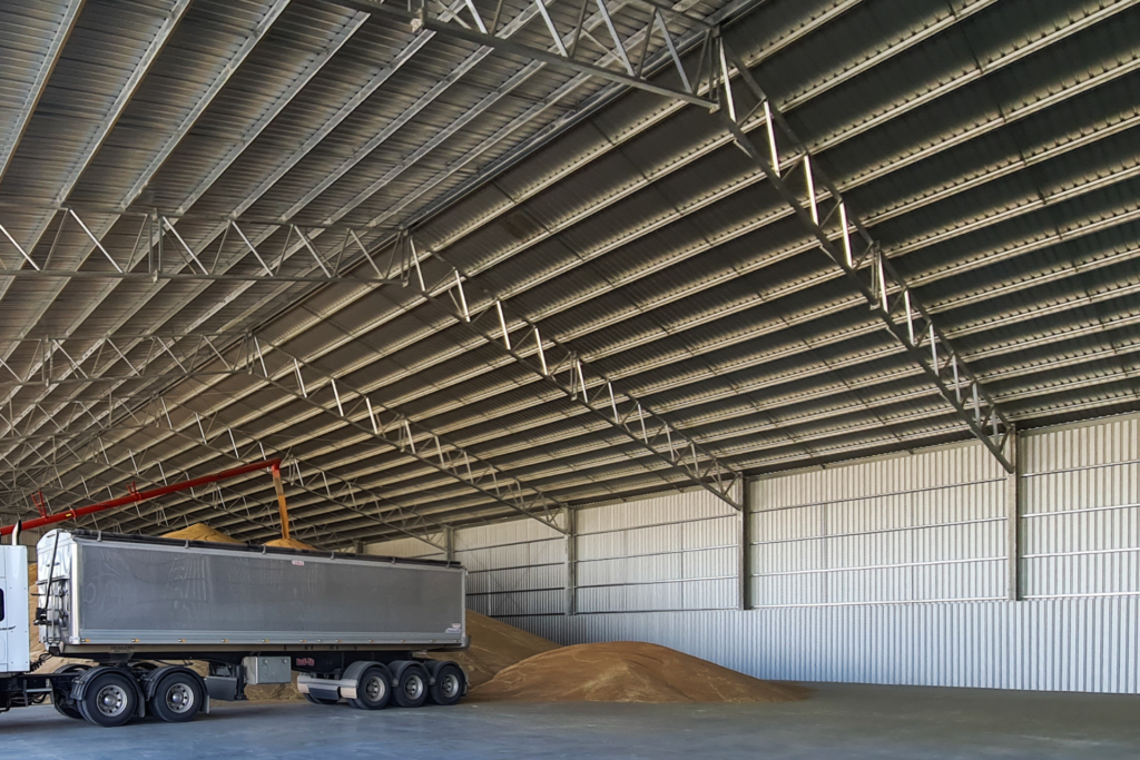 Custom Grain Shed Design with iron walls