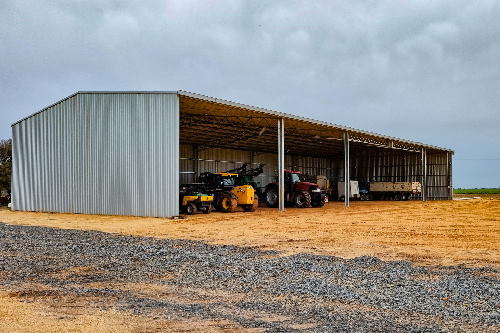 A 42.5m x 18m x 6m machinery shed at Nullawil VIC