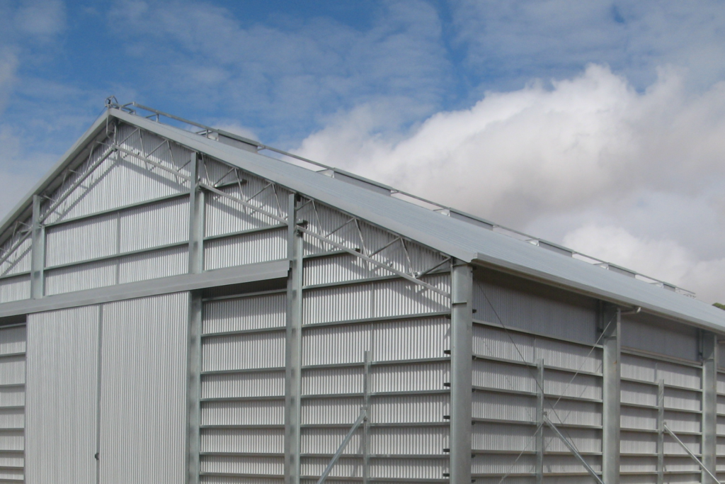 Inside-out grain sheds