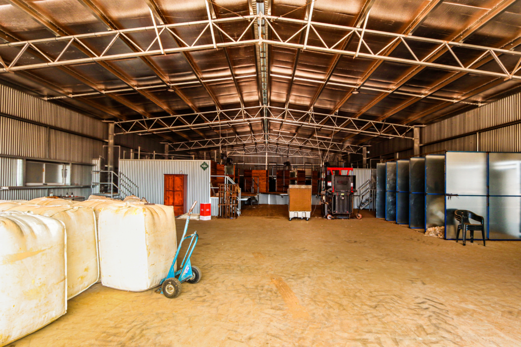 Raised Board Shearing Sheds - Wool area