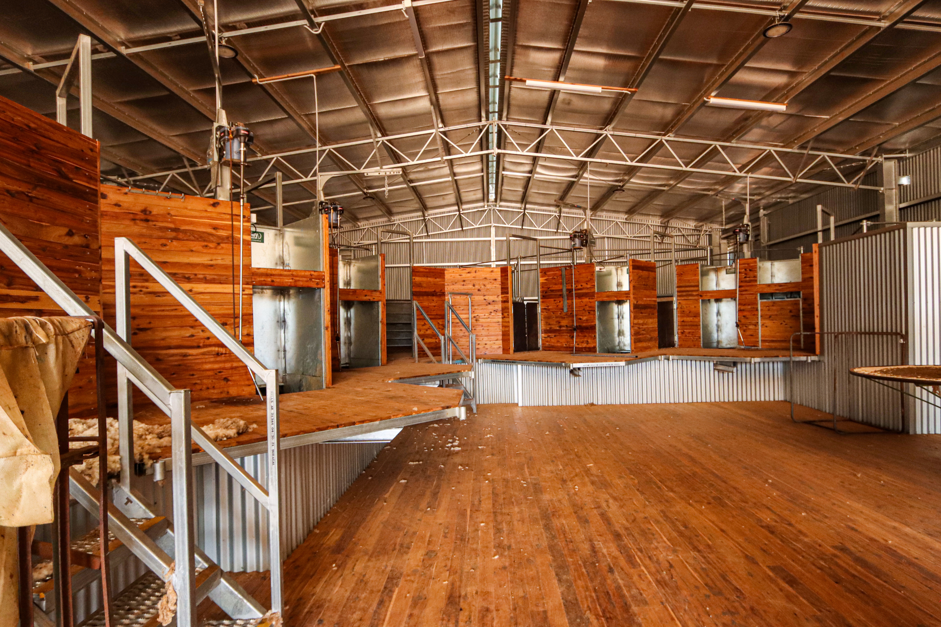 Shearing shed modules versus custom fit outs