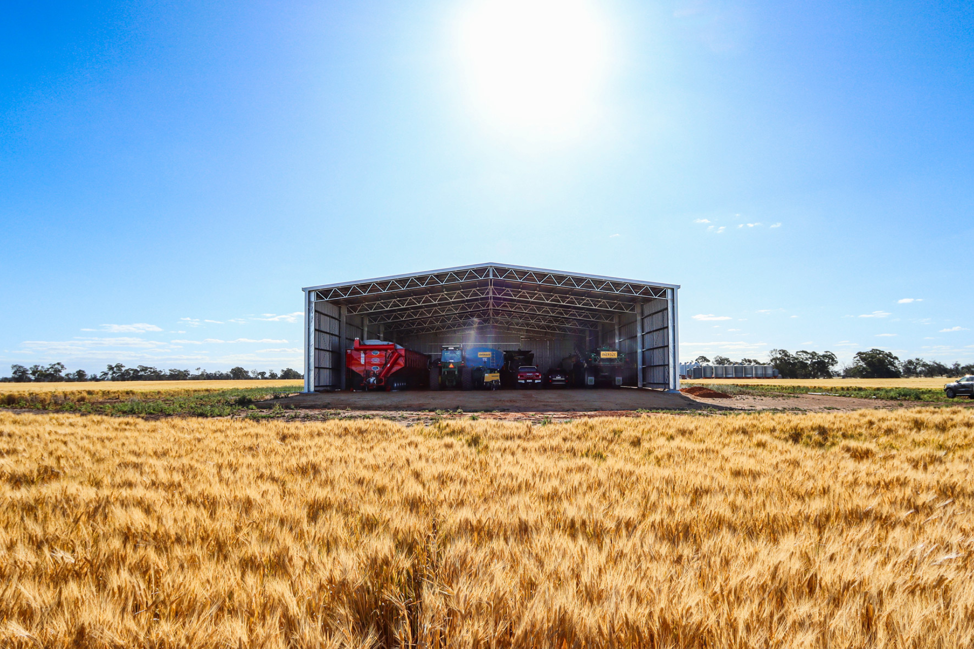 Wide Farm Machinery Storage