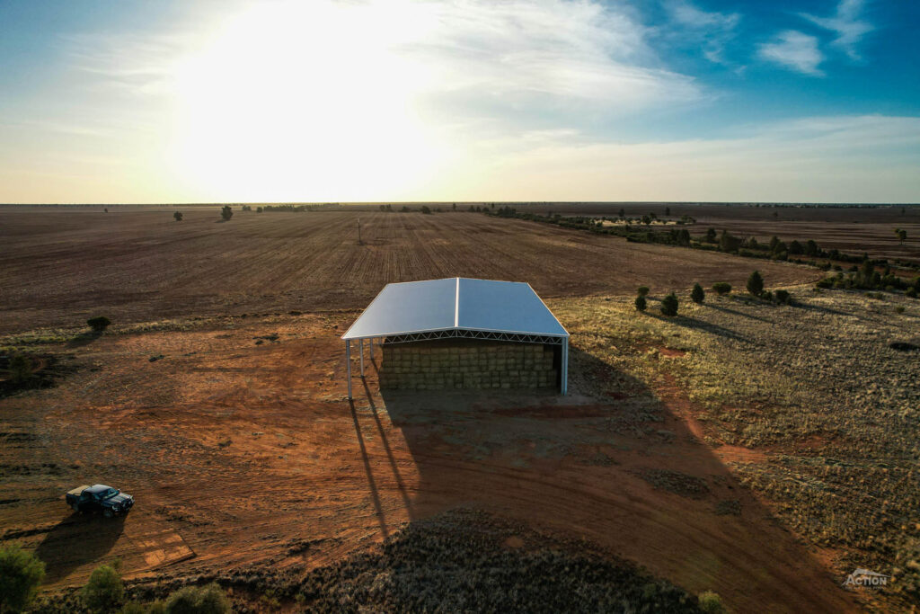 27 metre span hay shed - nsw