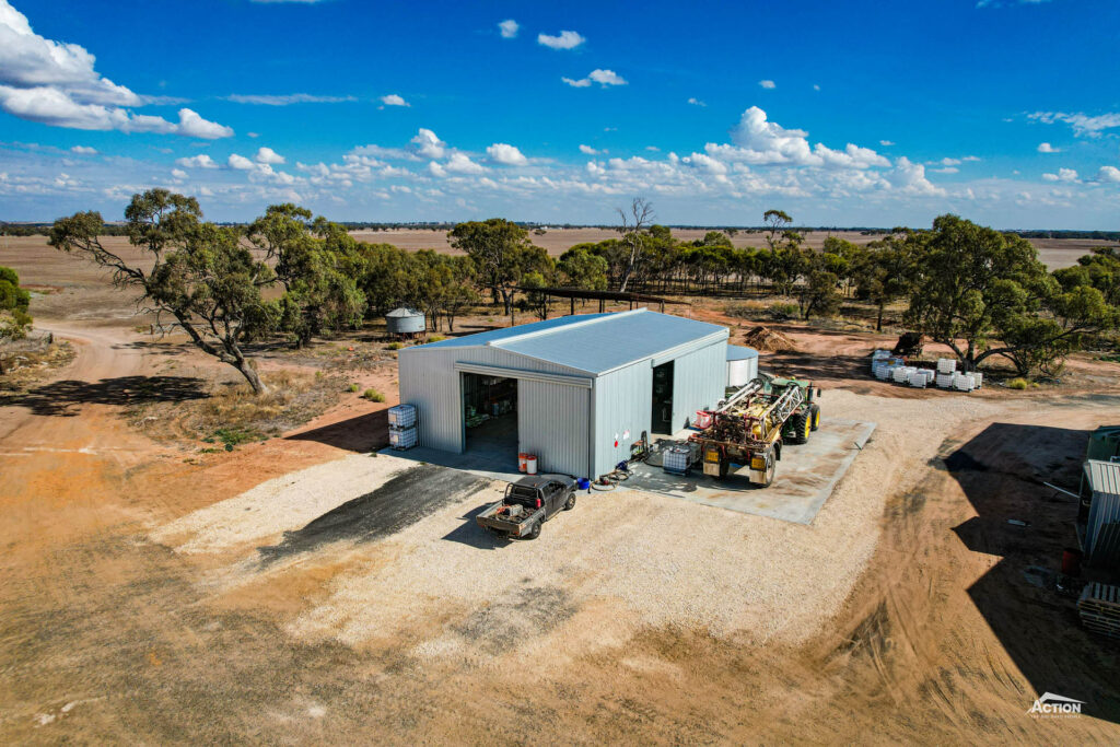 Chemical shed - drone photo
