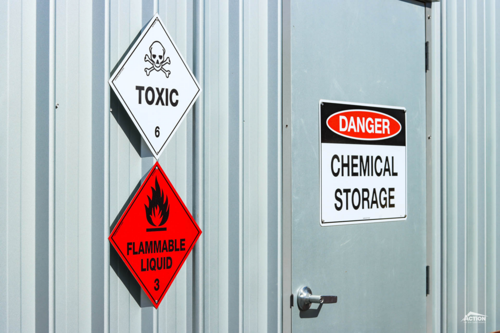 Requirements for farm chemical storage - Chemical shed signage