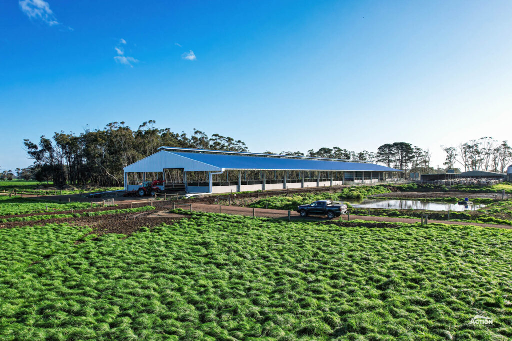 30m loafing barn with 3m canopy