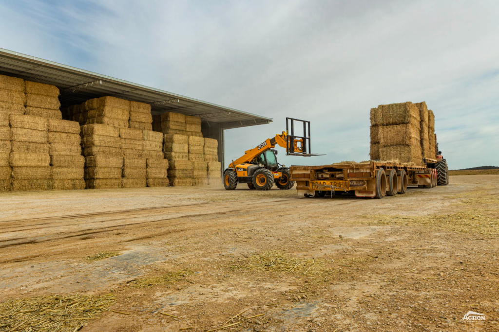 extra coverage with a hay shed canopy