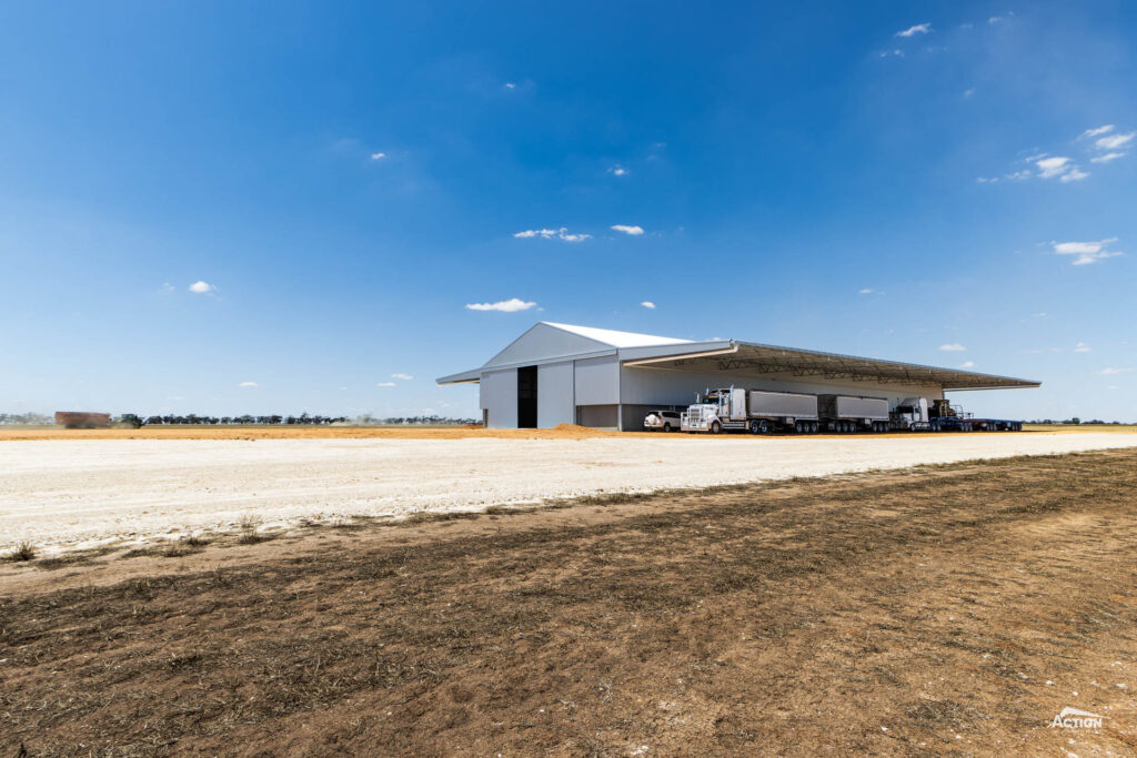 Well prepared grain shed site