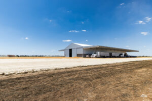 Well prepared grain shed site