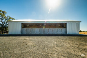 18m span grain shed with concrete L-Walls
