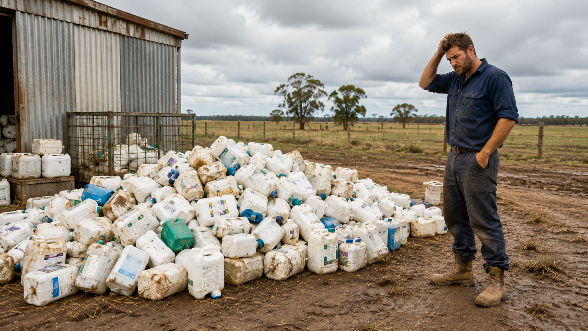 Farmer unsure of how to dispose of his chemical containers