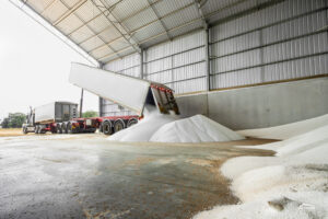 fertiliser dumping in shed