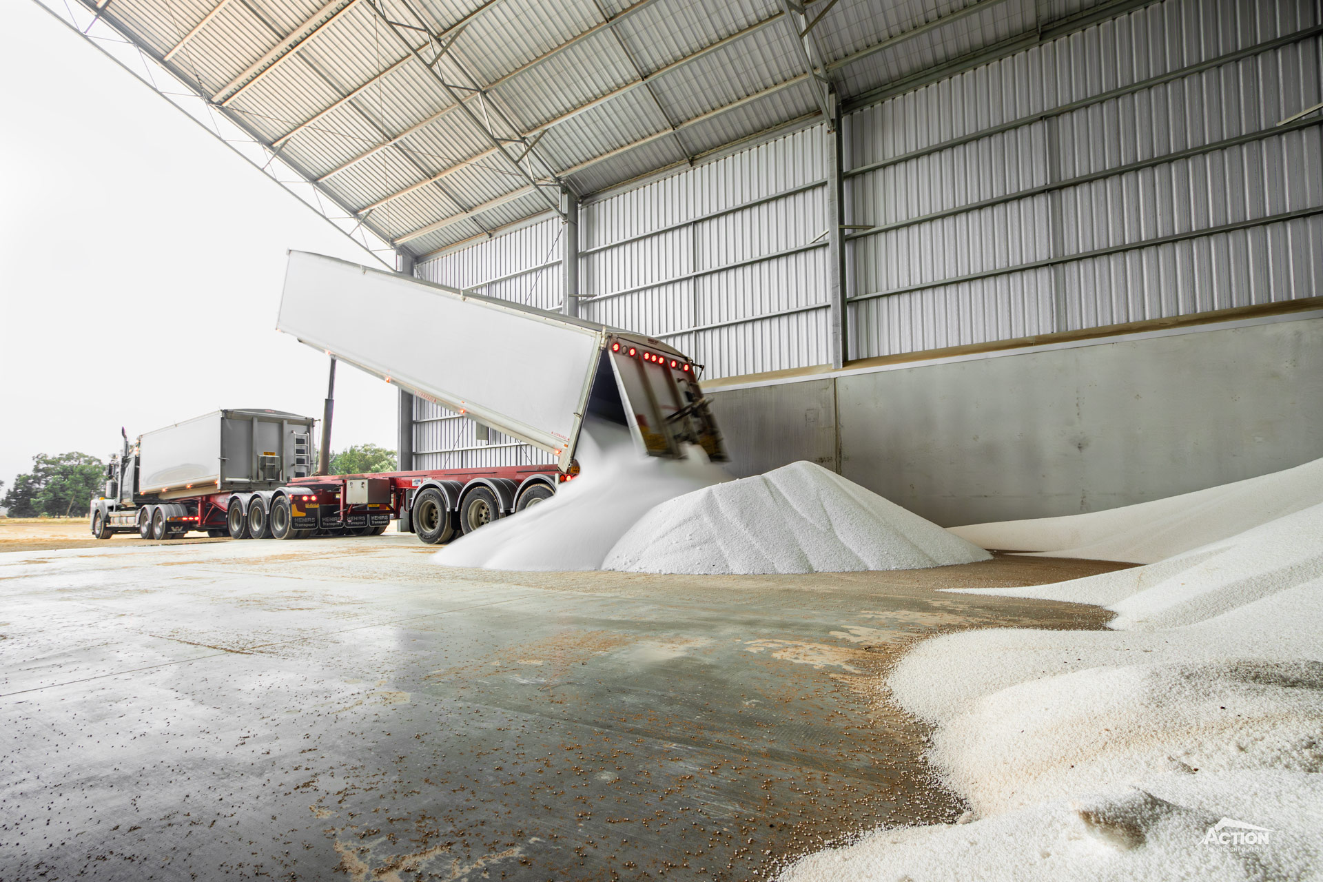 fertiliser dumping in shed