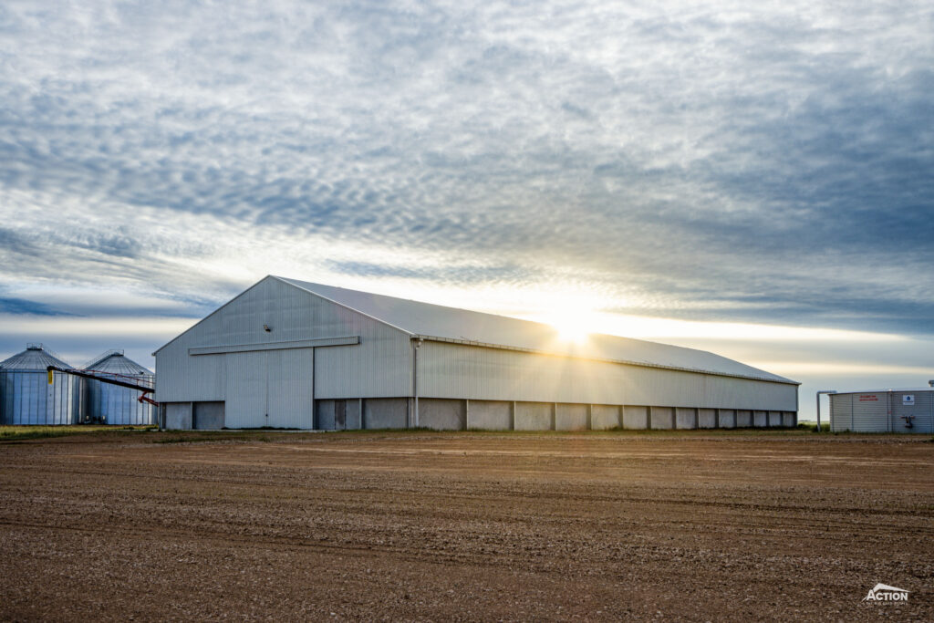 External Grain Shed with Sun Burst